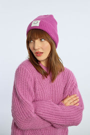 Molly Bracken Ribbed Knit Hat Pink