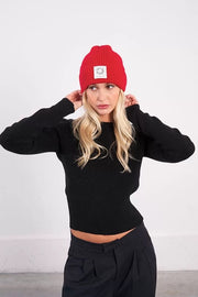 Molly Bracken Knitted Beanie Red