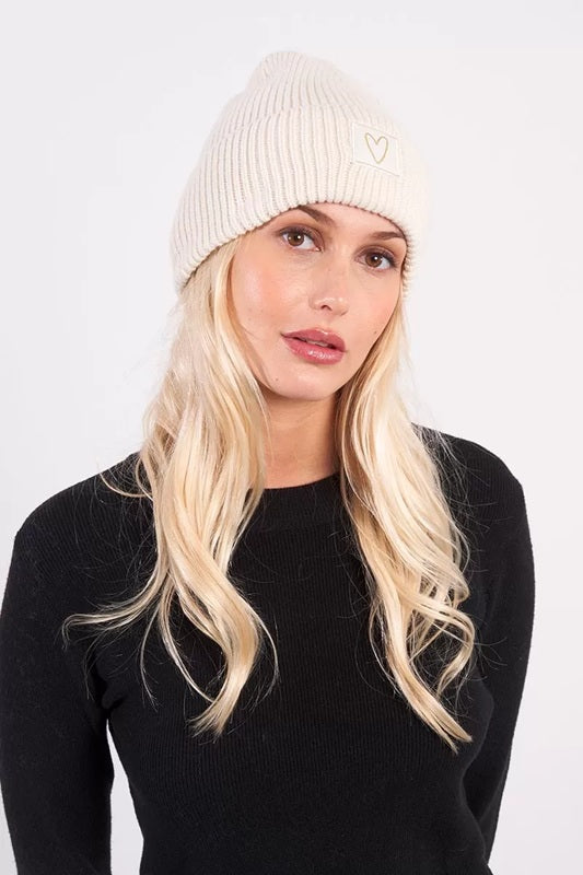 Molly Bracken Knitted Beanie Off-white