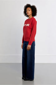 Molly Bracken Knitted Sweatshirt Red