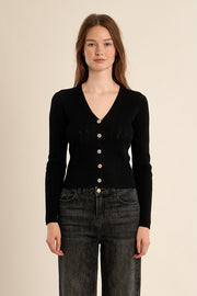 Molly Bracken Knit Cardigan Black