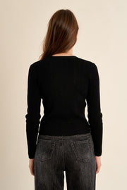 Molly Bracken Knit Cardigan Black