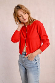 Molly Bracken Knitted Cardigan Red