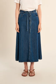 Molly Bracken Long Denim Blue Skirt
