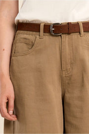 Molly Bracken Denim Culotte Khaki