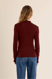Molly Bracken Undershirt Scalloped Collar Wine