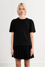 Molly Bracken Tee With Heart Detail Black