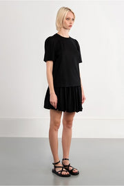 Molly Bracken Tee With Heart Detail Black
