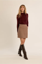 Molly Bracken Houndstooth Mini Skirt