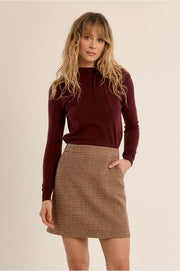 Molly Bracken Houndstooth Mini Skirt