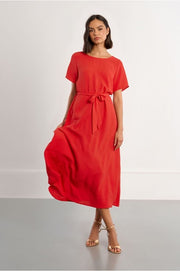 Molly Bracken Red Dress With Bow Details