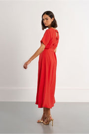 Molly Bracken Red Dress With Bow Details