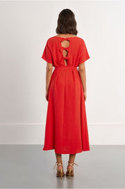 Molly Bracken Red Dress With Bow Details