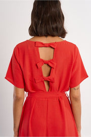 Molly Bracken Red Dress With Bow Details