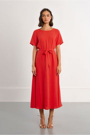 Molly Bracken Red Dress With Bow Details