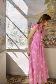 Molly Bracken Pink Dress With Embroidery Details