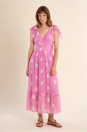 Molly Bracken Pink Dress With Embroidery Details