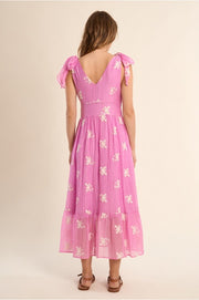 Molly Bracken Pink Dress With Embroidery Details