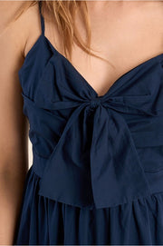 Molly Bracken Dress With Bow Detail Navy