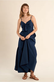 Molly Bracken Dress With Bow Detail Navy
