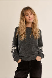 Molly Bracken Knit Sweater Ash Dark Grey