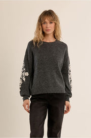 Molly Bracken Knit Sweater Ash Dark Grey