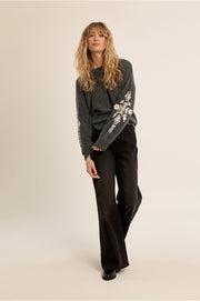 Molly Bracken Knit Sweater Ash Dark Grey
