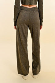 Molly Bracken Knit Trousers With Lurex Khaki