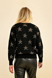 Molly Bracken Knit Star Sweater Black