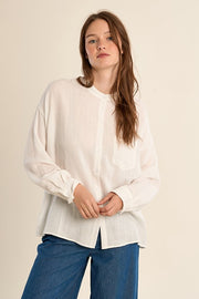 Molly Bracken Shirt With Lace Detail White