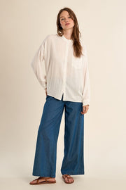Molly Bracken Shirt With Lace Detail White