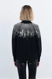 Molly Bracken Knit Sweater With Sequins Black/Silver