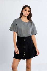 Molly Bracken Knit Mini Skirt Black