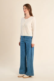 Molly Bracken Knit Cardigan Off-white