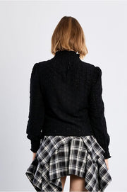 Molly Bracken Victorian Semi-Transparent Top Black