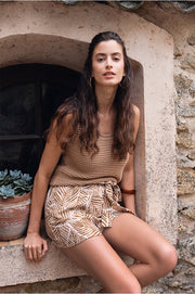 Molly Bracken Knit Tank Top Beige