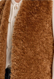 Molly Bracken Faux Fur Gilet Camel