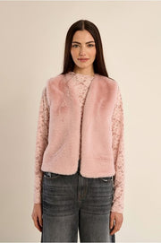 Molly Bracken Faux Fur Gilet Pink