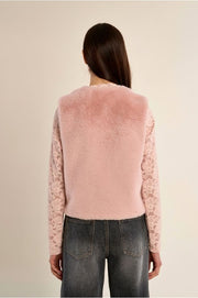 Molly Bracken Faux Fur Gilet Pink