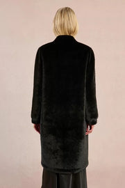 Molly Bracken Faux Fur Coat Black