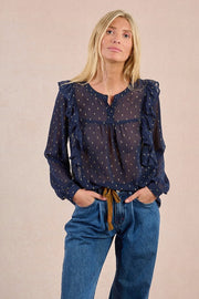 Molly Bracken Blouse Navy Print