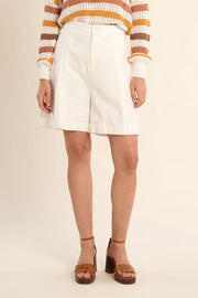Molly Bracken High Waist Shorts Off-White