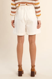 Molly Bracken High Waist Shorts Off-White