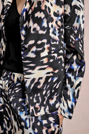 Molly Bracken Blazer Black Abstract Print