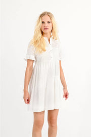 Molly Bracken Short Lace Dress White