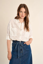 Molly Bracken Broderie Anglaise Shirt Off-white