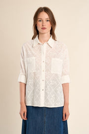 Molly Bracken Broderie Anglaise Shirt Off-white