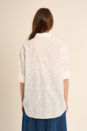 Molly Bracken Broderie Anglaise Shirt Off-white