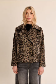 Molly Bracken Faux Fur Jacket Leo Print