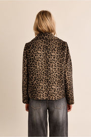 Molly Bracken Faux Fur Jacket Leo Print